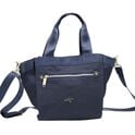 Bolso Bandolera Nylon Doble Asa Azul Bolso Bandolera Nylon Doble Asa Azul